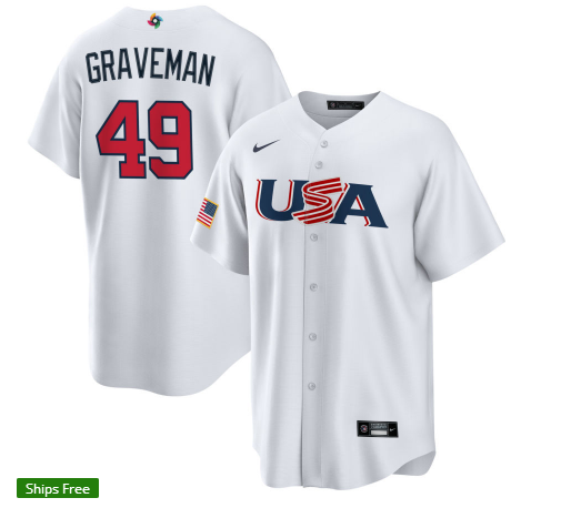 Baseball World Cup USA National Team Baseball Uniform Tee