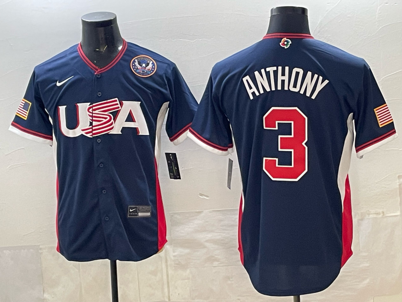 USA National Embroidered Baseball Team 2026 World Cup Team Jersey T-shirt
