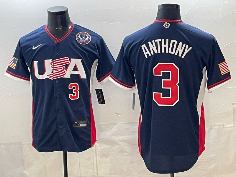 USA National Embroidered Baseball Team 2026 World Cup Team Jersey T-shirt