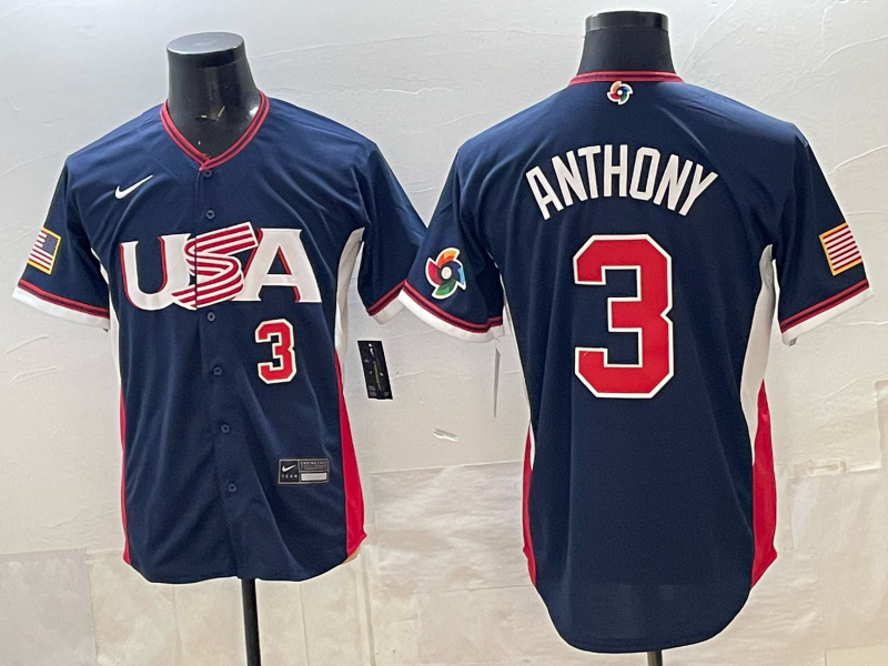 USA National Embroidered Baseball Team 2026 World Cup Team Jersey T-shirt