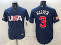 USA National Embroidered Baseball Team 2026 World Cup Team Jersey T-shirt