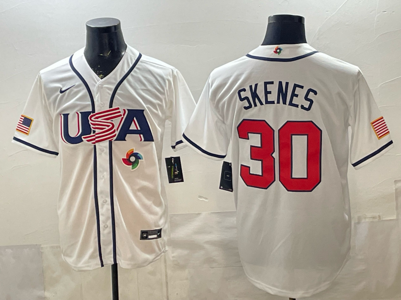 USA National Embroidered Baseball Team 2026 World Cup Team Jersey T-shirt