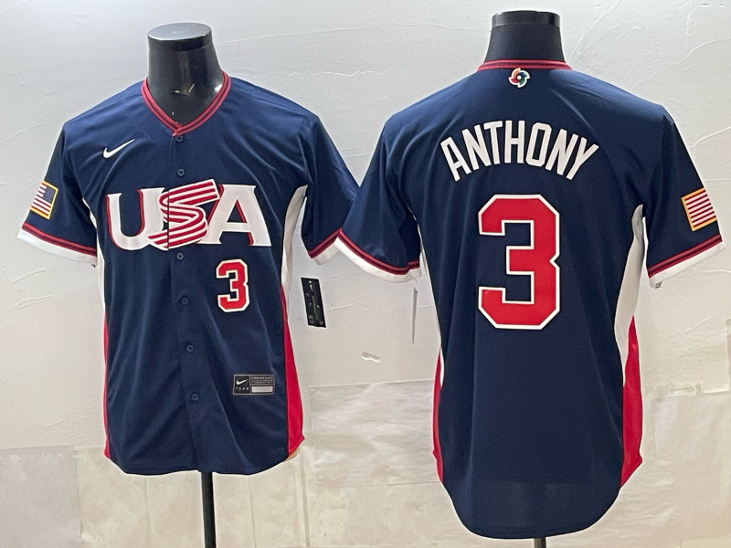 USA National Embroidered Baseball Team 2026 World Cup Team Jersey T-shirt