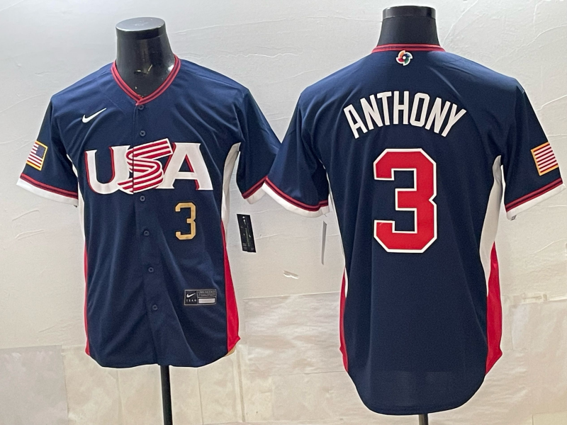 USA National Embroidered Baseball Team 2026 World Cup Team Jersey T-shirt