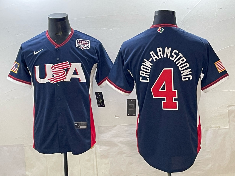 USA National Embroidered Baseball Team 2026 World Cup Team Jersey T-shirt