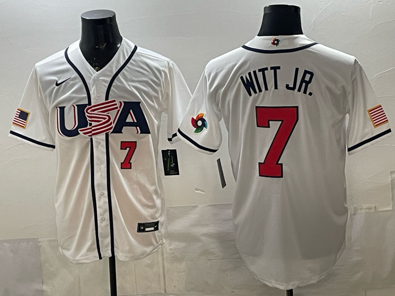 USA National Embroidered Baseball Team 2026 World Cup Team Jersey T-shirt