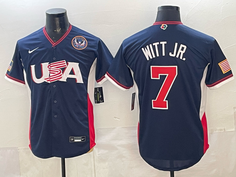 USA National Embroidered Baseball Team 2026 World Cup Team Jersey T-shirt