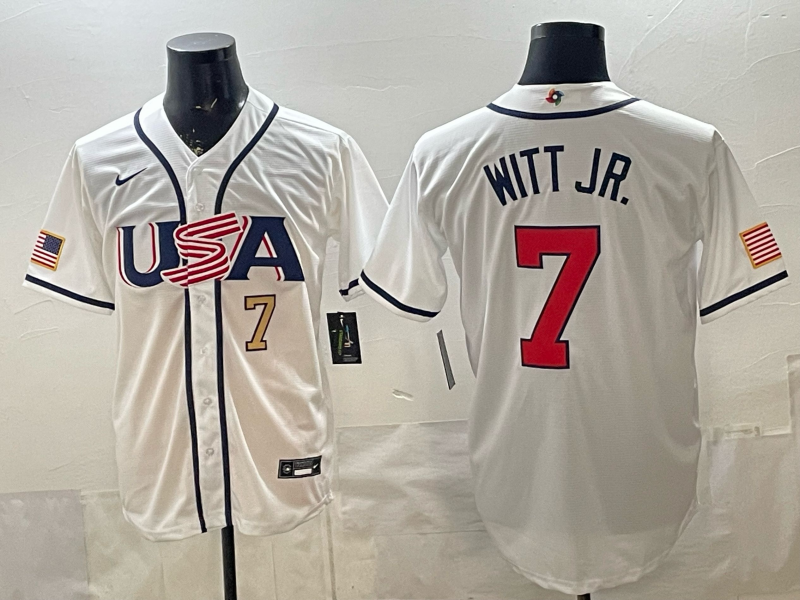 USA National Embroidered Baseball Team 2026 World Cup Team Jersey T-shirt