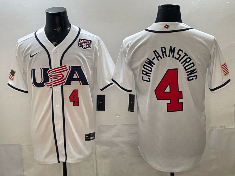 USA National Embroidered Baseball Team 2026 World Cup Team Jersey T-shirt
