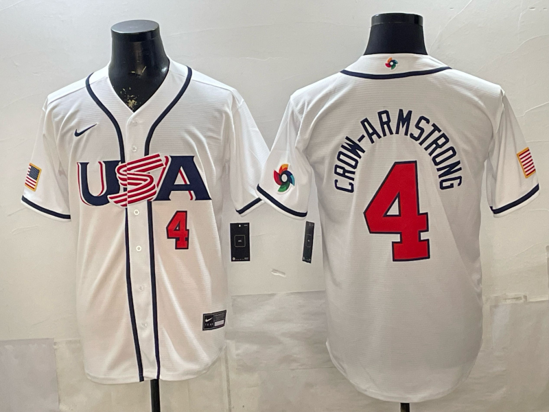 USA National Embroidered Baseball Team 2026 World Cup Team Jersey T-shirt