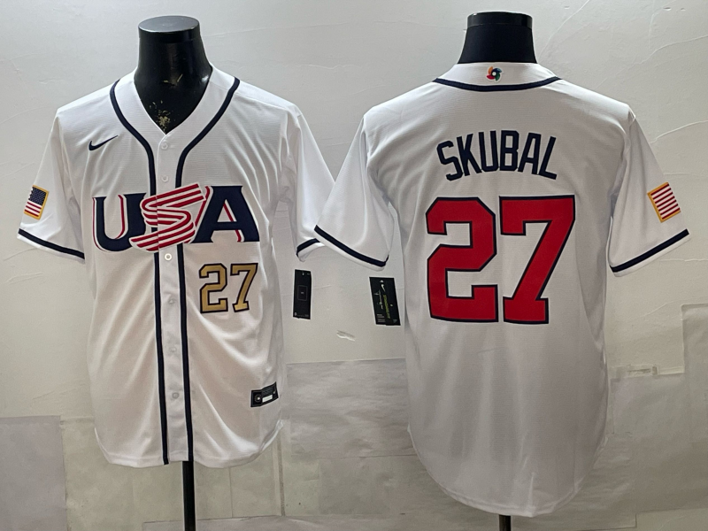 USA National Embroidered Baseball Team 2026 World Cup Team Jersey T-shirt