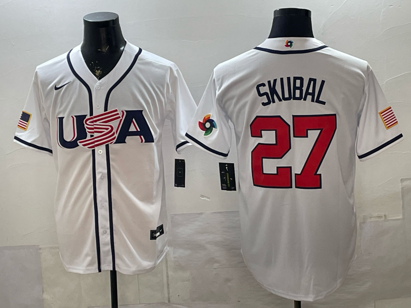 USA National Embroidered Baseball Team 2026 World Cup Team Jersey T-shirt