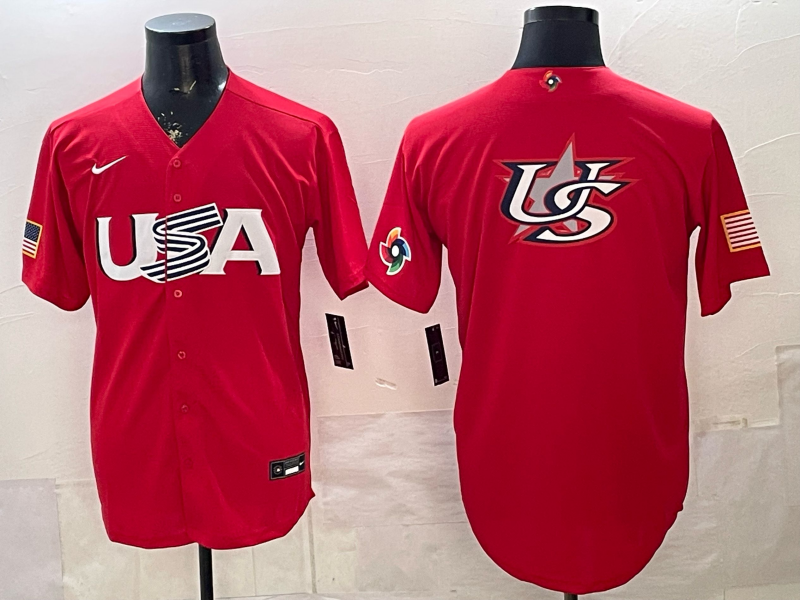USA National Embroidered Baseball Team 2026 World Cup Team Jersey T-shirt