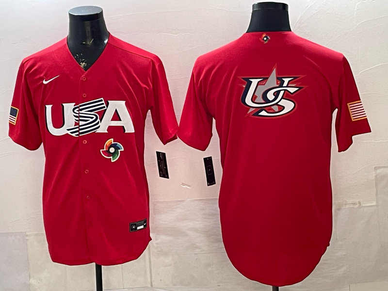 USA National Embroidered Baseball Team 2026 World Cup Team Jersey T-shirt