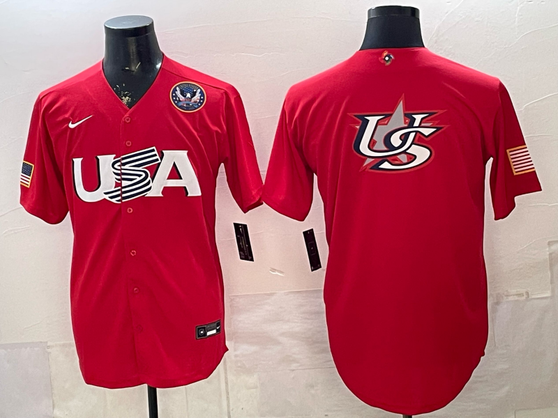 USA National Embroidered Baseball Team 2026 World Cup Team Jersey T-shirt