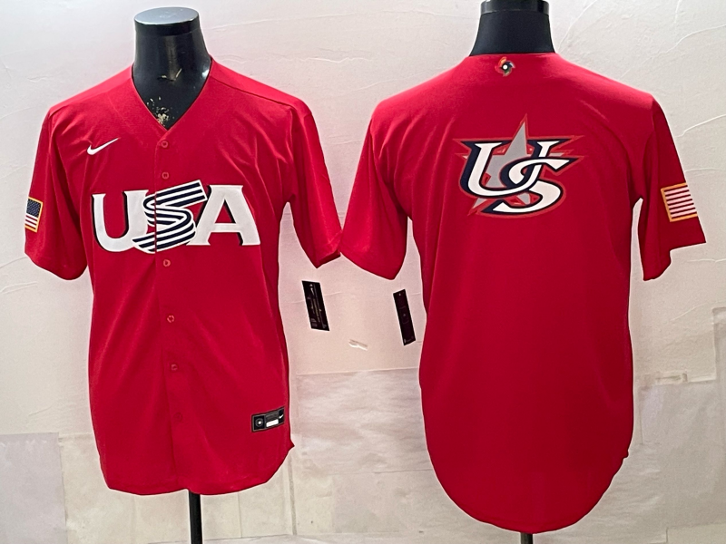 USA National Embroidered Baseball Team 2026 World Cup Team Jersey T-shirt