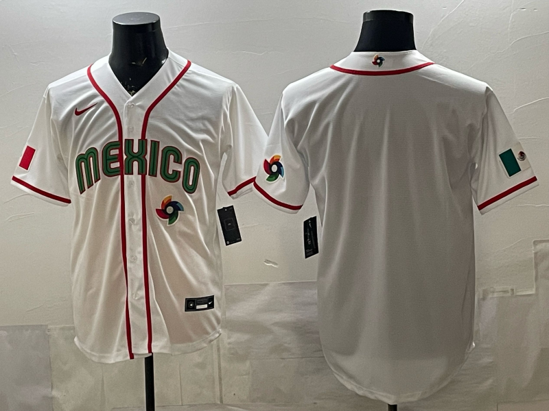 MEXICO National Embroidered Baseball Team 2026 World Cup Team Jersey T-shirt