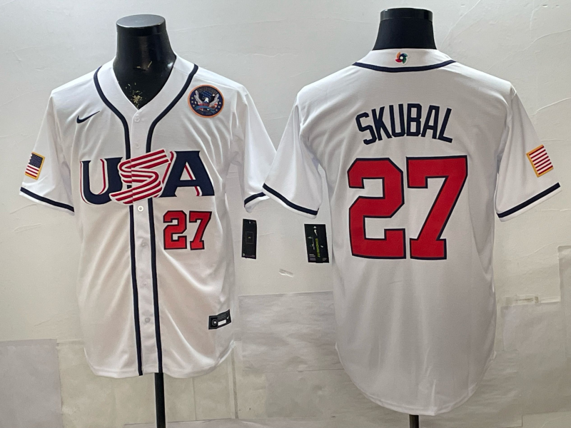 USA National Embroidered Baseball Team 2026 World Cup Team Jersey T-shirt