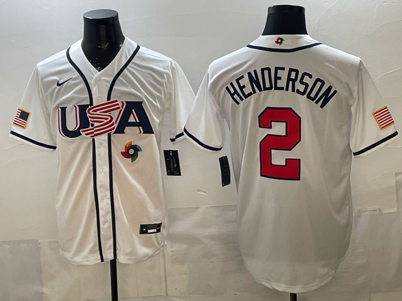 USA National Embroidered Baseball Team 2026 World Cup Team Jersey T-shirt