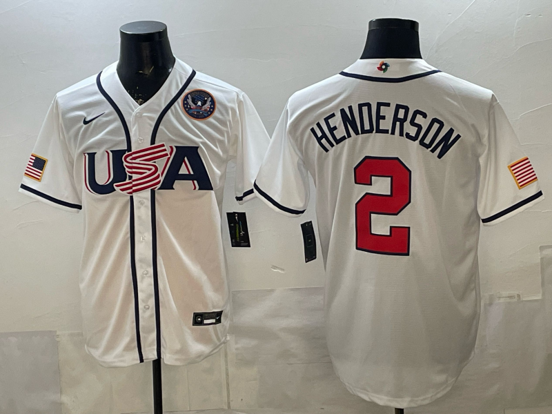 USA National Embroidered Baseball Team 2026 World Cup Team Jersey T-shirt