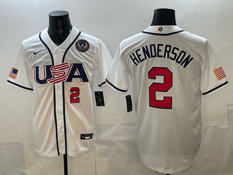 USA National Embroidered Baseball Team 2026 World Cup Team Jersey T-shirt