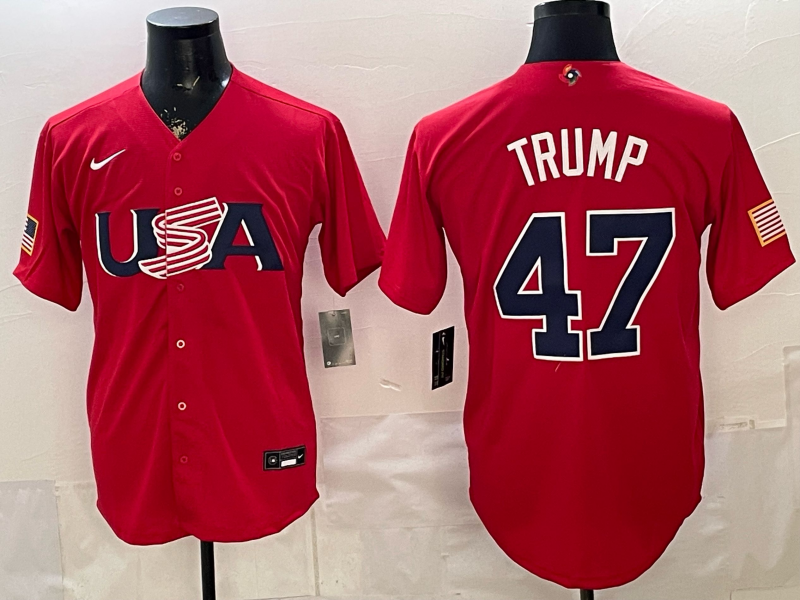 USA National Embroidered Baseball Team 2026 World Cup Team Jersey T-shirt