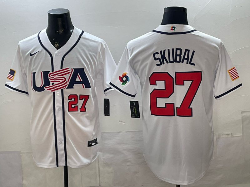 USA National Embroidered Baseball Team 2026 World Cup Team Jersey T-shirt