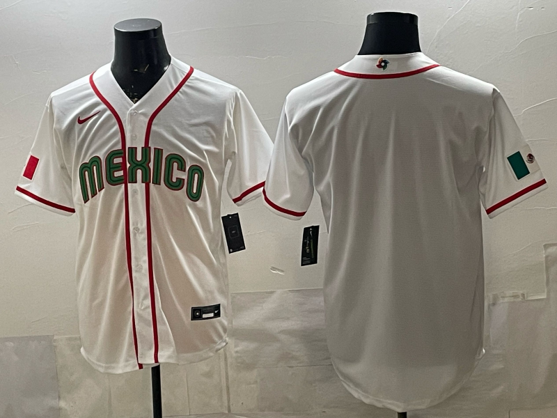 MEXICO National Embroidered Baseball Team 2026 World Cup Team Jersey T-shirt