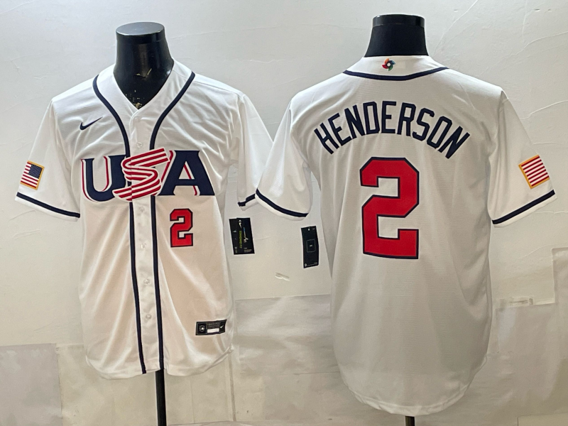 USA National Embroidered Baseball Team 2026 World Cup Team Jersey T-shirt