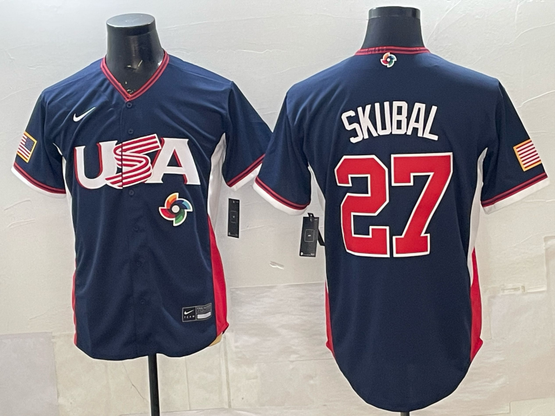USA National Embroidered Baseball Team 2026 World Cup Team Jersey T-shirt