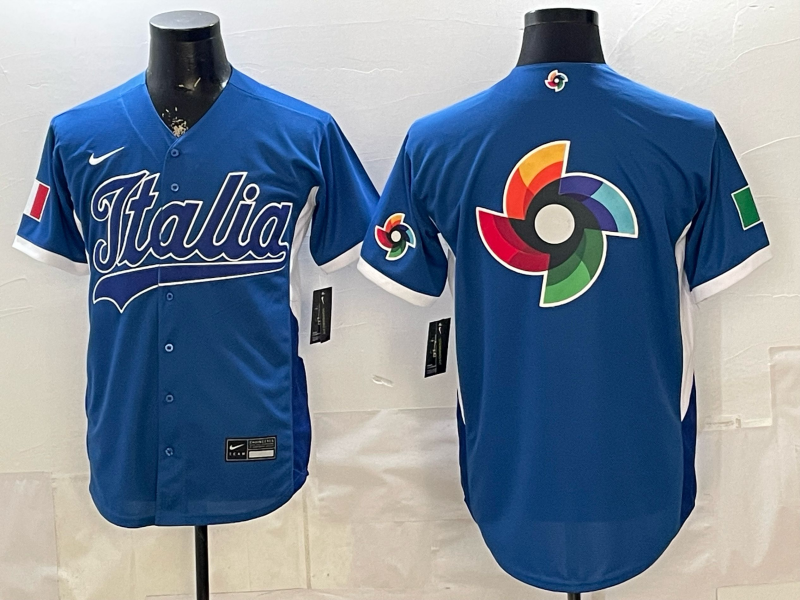 ITALIA National Embroidered Baseball Team 2026 World Cup Team Jersey T-shirt