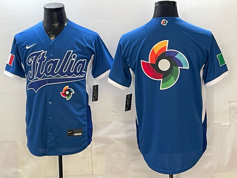 ITALIA National Embroidered Baseball Team 2026 World Cup Team Jersey T-shirt