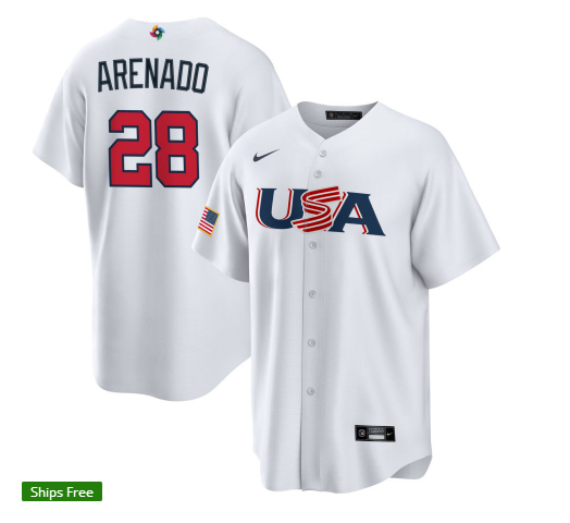 Baseball World Cup USA National Team Baseball Uniform Tee