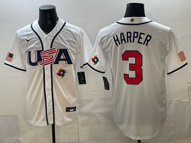 USA National Embroidered Baseball Team 2026 World Cup Team Jersey T-shirt