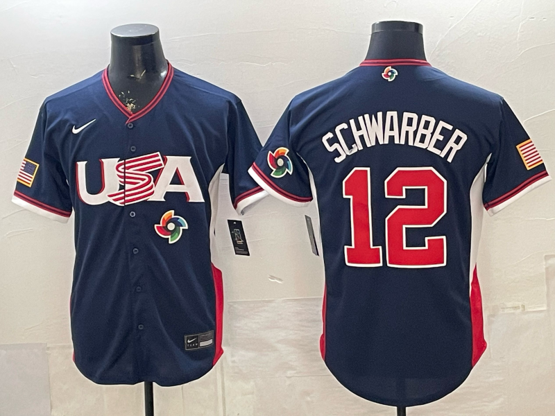 USA National Embroidered Baseball Team 2026 World Cup Team Jersey T-shirt