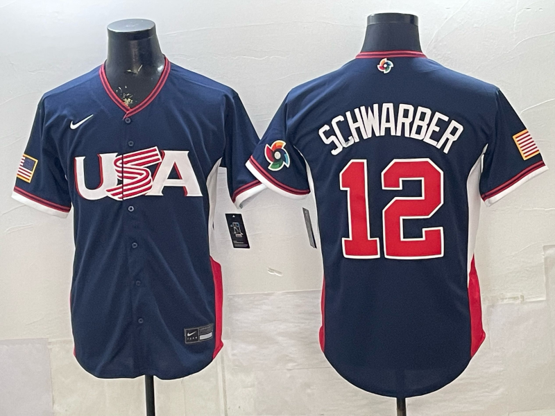 USA National Embroidered Baseball Team 2026 World Cup Team Jersey T-shirt