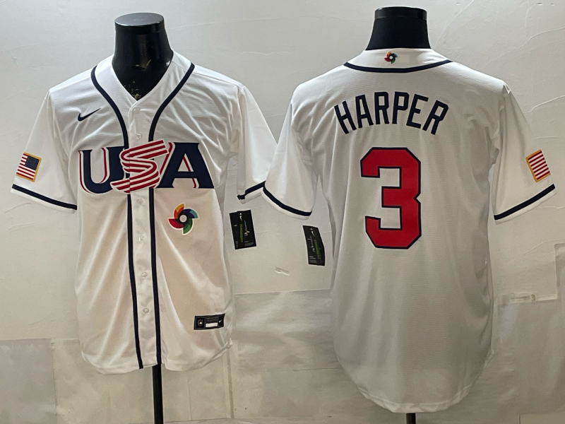 USA National Embroidered Baseball Team 2026 World Cup Team Jersey T-shirt