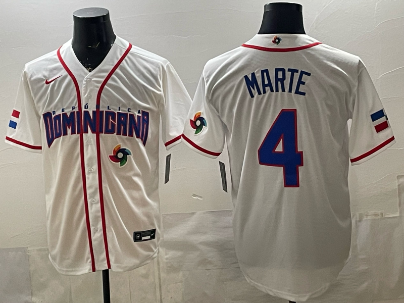 Dominican National Embroidered Baseball Team 2026 World Cup Team Jersey T-shirt