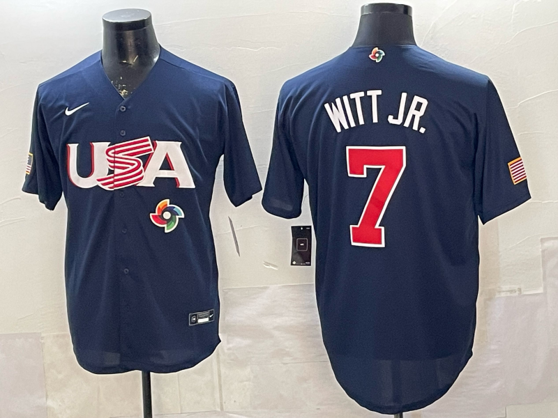 USA National Embroidered Baseball Team 2026 World Cup Team Jersey T-shirt