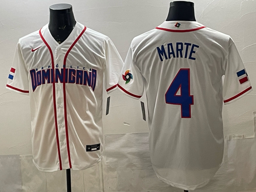 Dominican National Embroidered Baseball Team 2026 World Cup Team Jersey T-shirt