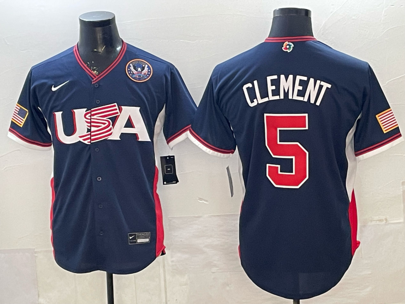 USA National Embroidered Baseball Team 2026 World Cup Team Jersey T-shirt