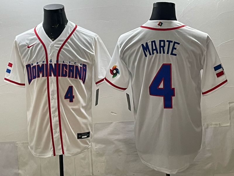 Dominican National Embroidered Baseball Team 2026 World Cup Team Jersey T-shirt