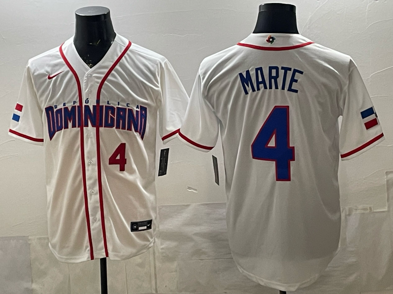Dominican National Embroidered Baseball Team 2026 World Cup Team Jersey T-shirt