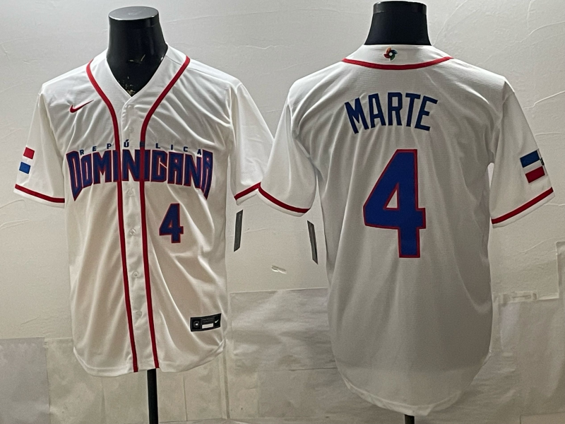 Dominican National Embroidered Baseball Team 2026 World Cup Team Jersey T-shirt