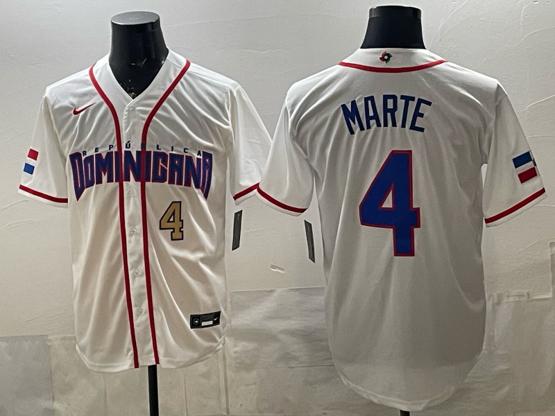 Dominican National Embroidered Baseball Team 2026 World Cup Team Jersey T-shirt