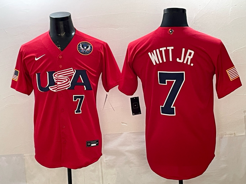 USA National Embroidered Baseball Team 2026 World Cup Team Jersey T-shirt