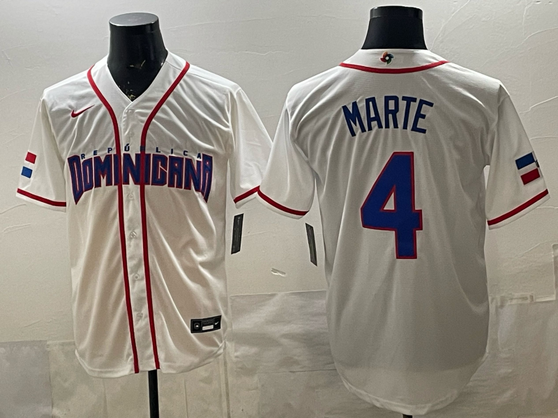 Dominican National Embroidered Baseball Team 2026 World Cup Team Jersey T-shirt