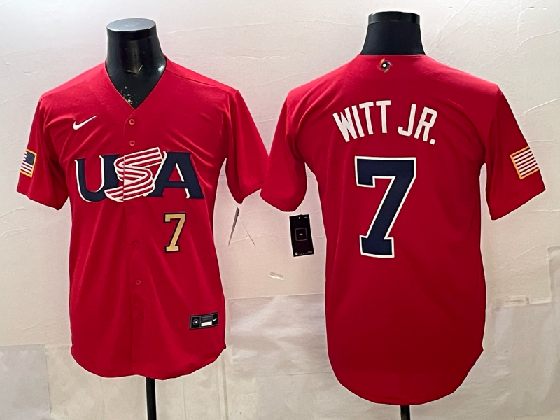 USA National Embroidered Baseball Team 2026 World Cup Team Jersey T-shirt