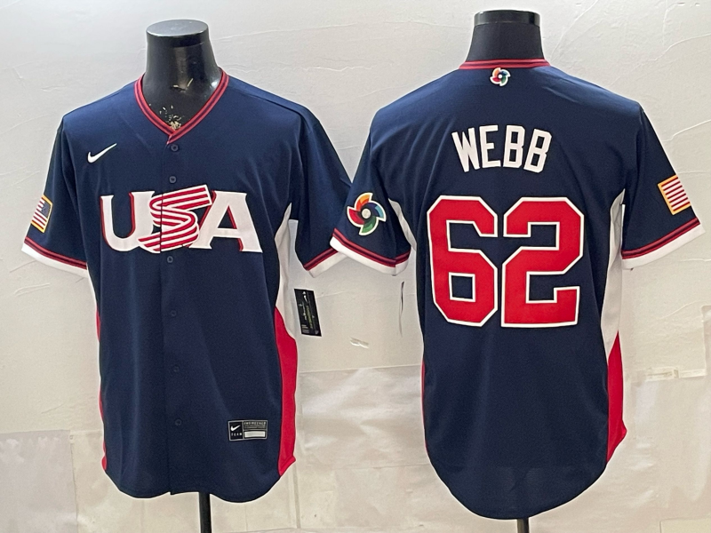 USA National Embroidered Baseball Team 2026 World Cup Team Jersey T-shirt