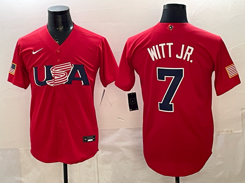 USA National Embroidered Baseball Team 2026 World Cup Team Jersey T-shirt